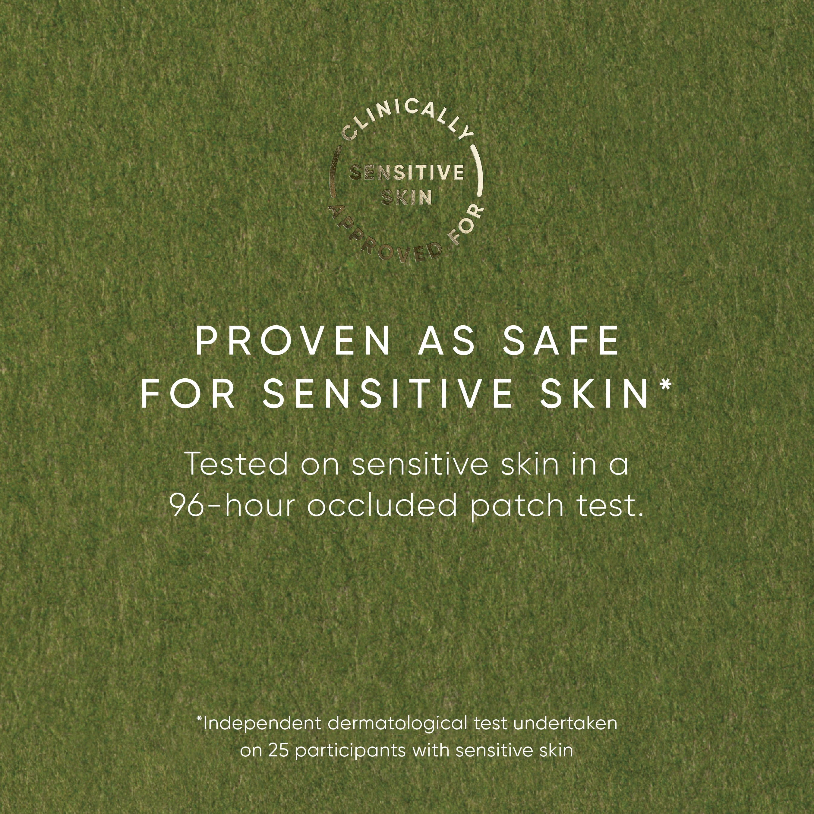 Text on a green background stating &