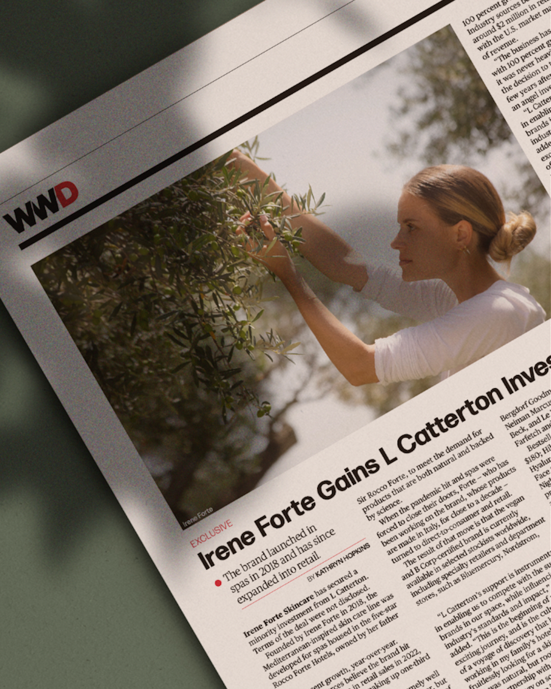 Irene Forte skincare erhält Wachstumsinvestition von der globalen Konsumgüter-Investmentfirma L Catterton